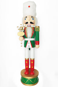 Christmas Bagpipes Nutcracker. Wizardi Classic Wooden Festive Decoration F07M14-32-N01819B