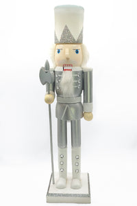 Christmas Nutcracker the Axeman. Wizardi Classic Wooden Festive Decoration F07M14-33-N01222B
