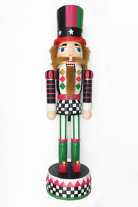 Christmas Nutcracker. Wizardi Classic Wooden Festive Decoration F07M14-37-N01833A