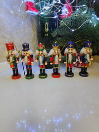 Christmas Nutcracker Set. Wizardi Classic Wooden Festive Decoration F07M14-6-N01617