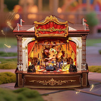 Animal Carnival Dollhouse Kit - Miniature Wizardi Roombox Kit F07M5-80-TTBC501