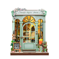 Champs-Elysees Street Shop Dollhouse Kit - Miniature Wizardi Roombox Kit with LED Light F07M51-86-CWGC201