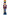 Wooden Vibrant Nutcracker with Chevron-Hat Wizardi F07M6-10 blue stand