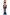 Wooden Vibrant Nutcracker with Chevron-Hat Wizardi F07M6-10 blue stand
