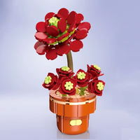 Plant Building Brick Kit - Potted Flower by Wizardi F07N11-24-11(113)