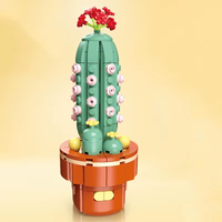 Plant Building Brick Kit - Potted Cactus by Wizardi F07N11-9-2(113)