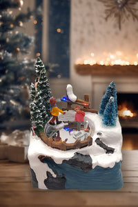 Ski Lodge Scene - Christmas Village Collection by Wizardi F07N5-6B