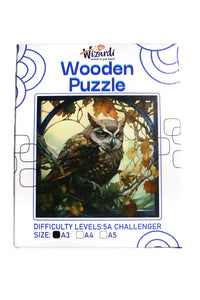 Owl - Jigsaw Wooden Puzzle by Wizardi F07N9-6