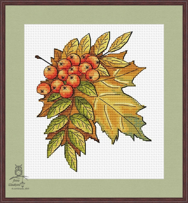 Autumn leaf - PDF Cross Stitch Pattern