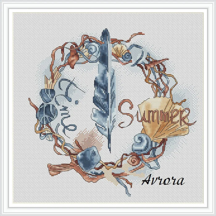 Sea wreath - PDF Cross Stitch Pattern