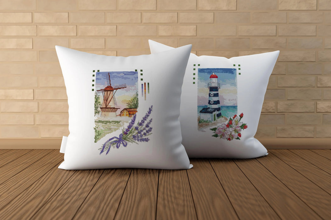 Lighthouse with Rosehip - PDF Cross Stitch Pattern