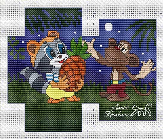 Little Raccoon - PDF Cross Stitch Pattern