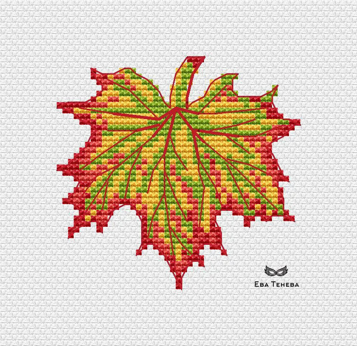 Leaves. First autumn - PDF Cross Stitch Pattern