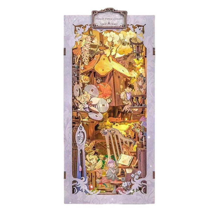 Book Nook Wizardi Miniature - Flower Forest Concert Roombox Kit