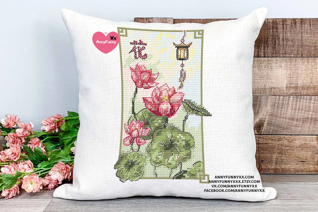 Lotus Splendor - PDF Cross Stitch Pattern