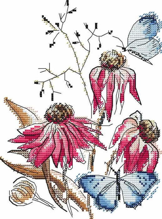 Flowers Sketch. Cham - PDF Cross Stitch Pattern