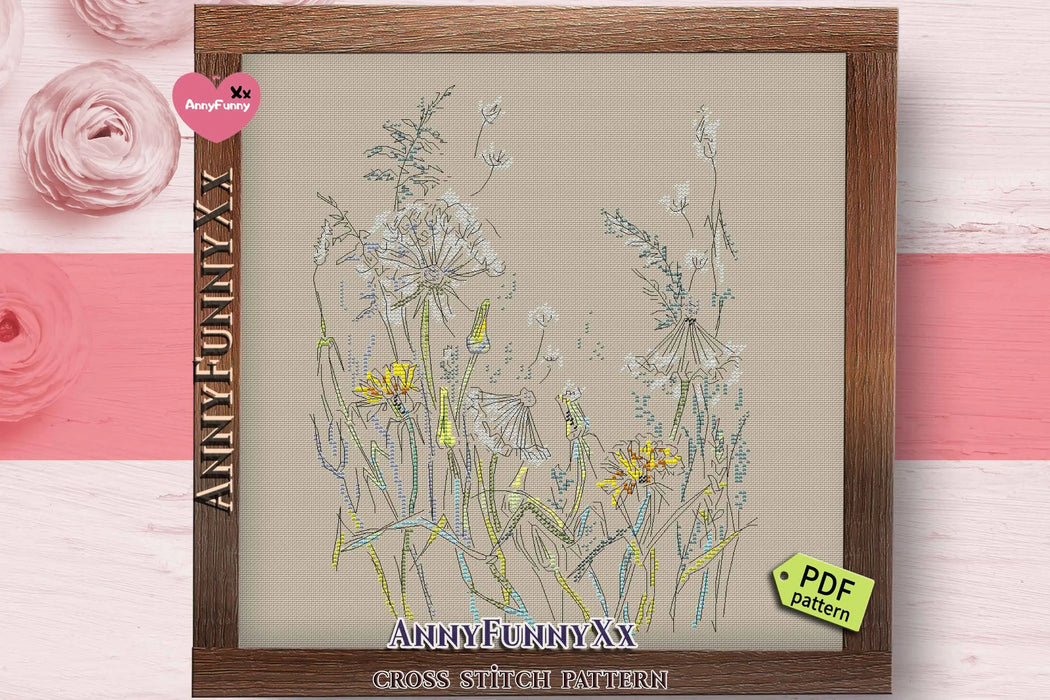 Flowers Sketch. Dand - PDF Cross Stitch Pattern