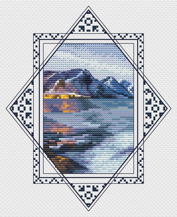 Foggy lake - PDF Cross Stitch Pattern