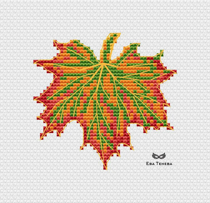 Leaves. Autumn Set - PDF Cross Stitch Pattern