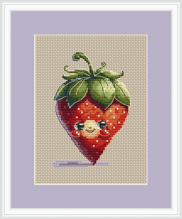 Funny Strawberry - PDF Cross Stitch Pattern