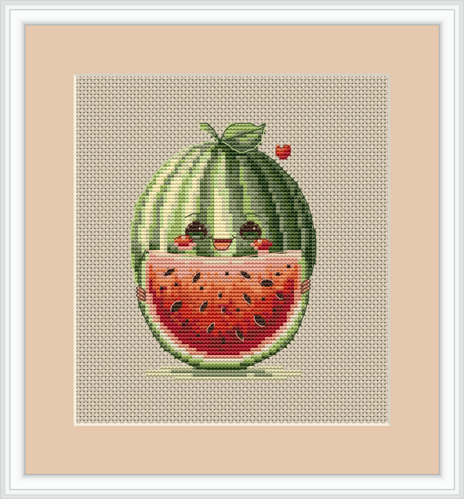 Funny Watermelon - PDF Cross Stitch Pattern