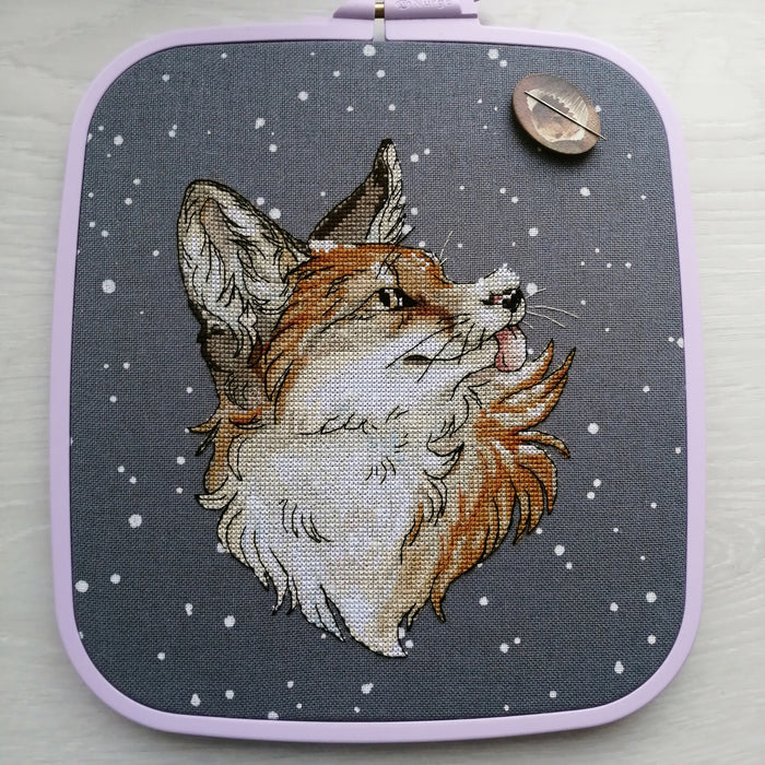 Fox and First Snow - PDF Cross Stitch Pattern