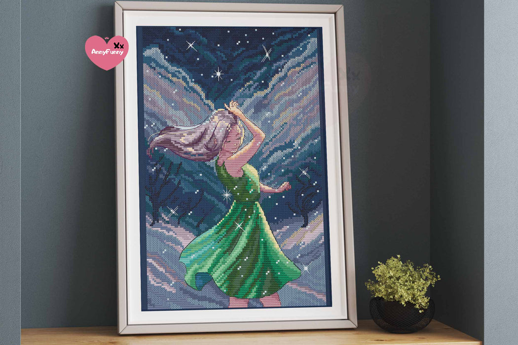 Girl. Spring- PDF Cross Stitch Pattern