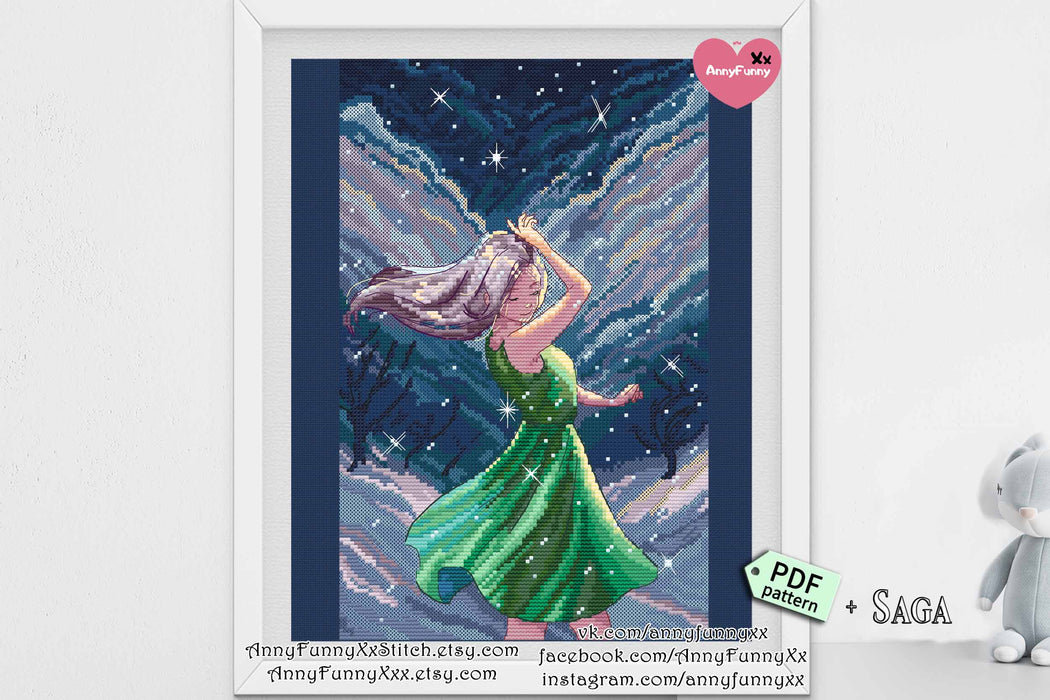 Girl. Spring- PDF Cross Stitch Pattern