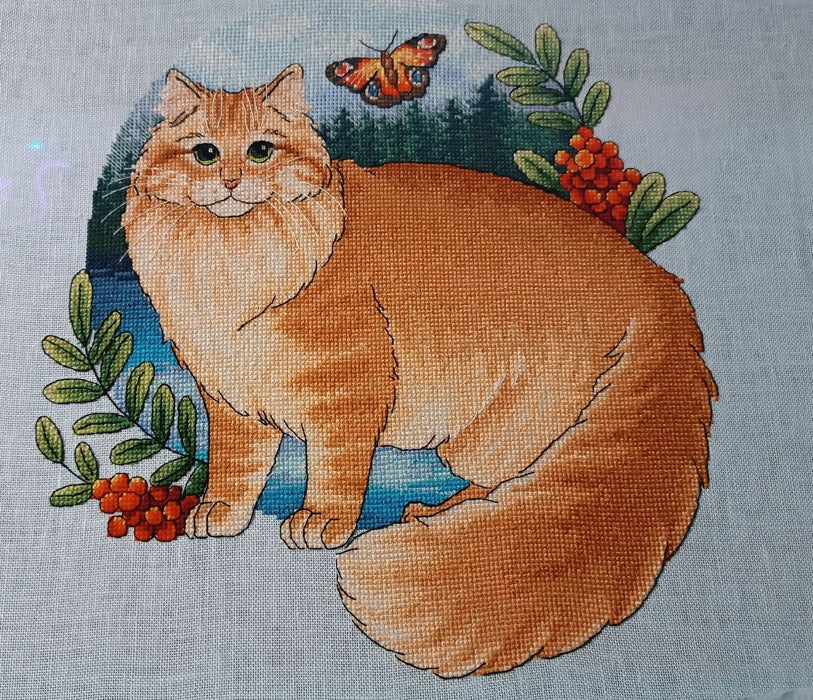 Siberian cat - PDF Cross Stitch Pattern