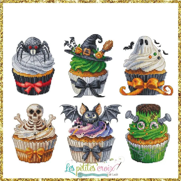 Halloween cupcakes - PDF Cross Stitch Pattern