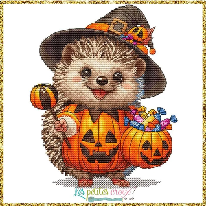 Hedgehog Halloween - PDF Cross Stitch Pattern