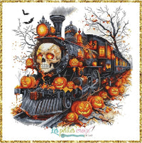 Halloween Train - PDF Cross Stitch Pattern