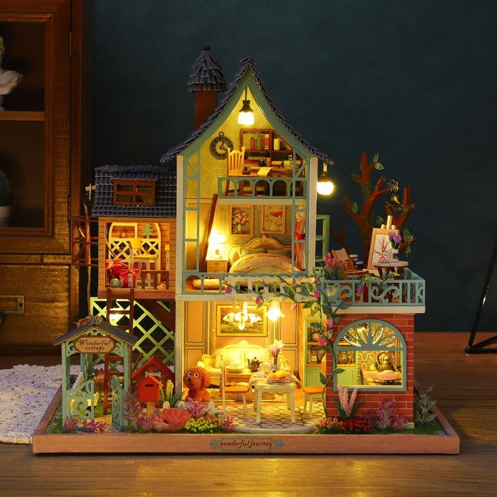 Miniature Wizardi Roombox Kit - Wonderful Cottage Dollhouse Kit