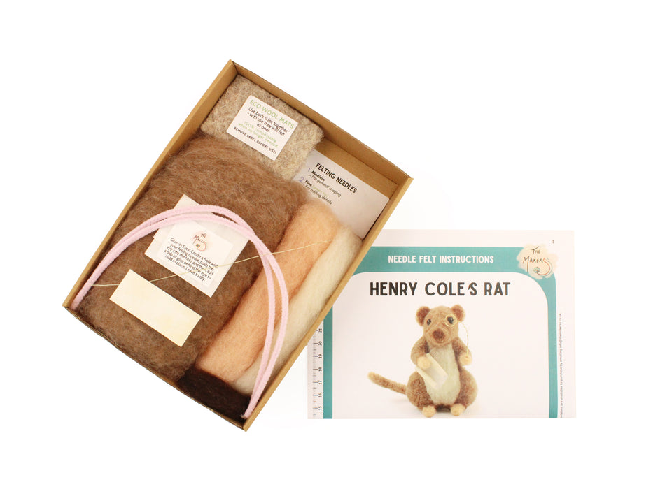 Felting Kit - Henry Cole's Rat Needle Felt Kit