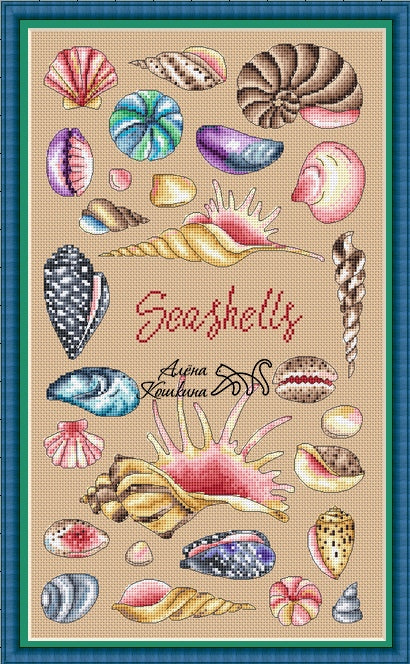 Seashells - PDF Cross Stitch Pattern