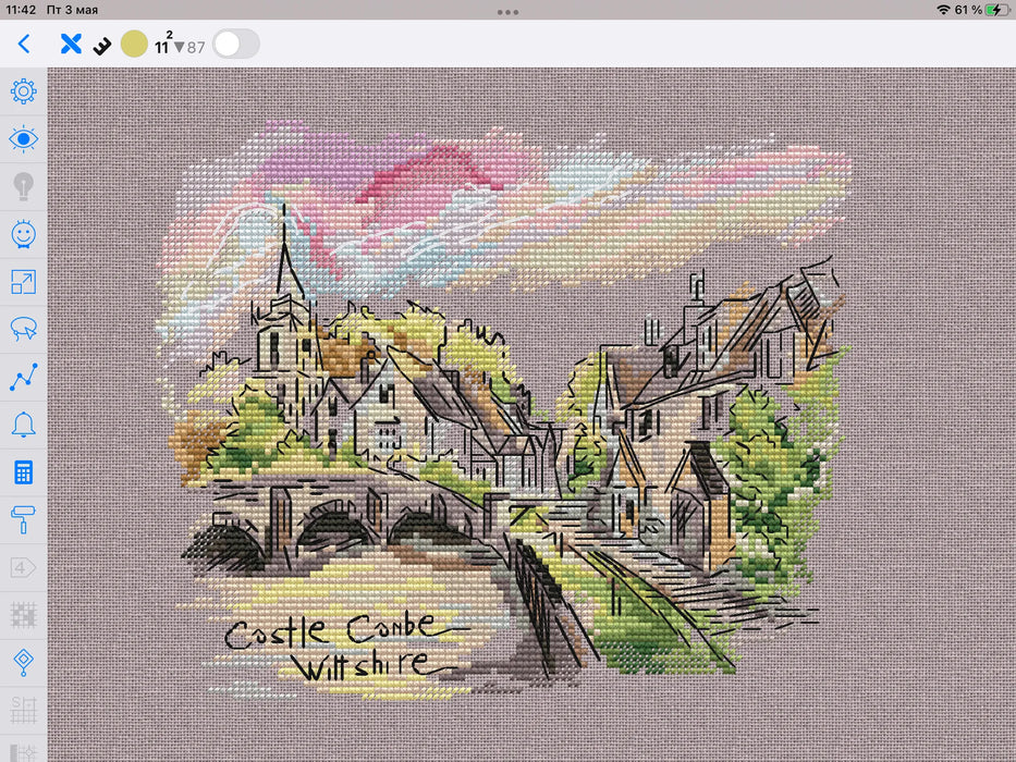 Castle Combe Wiltshire - PDF Cross Stitch Pattern