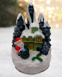 Festive House with Santa. Christmas Village Wizardi F07-N1-3-Y26D