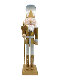 Christmas Nutcracker the Axeman. Wizardi Classic Wooden Festive Decoration F07M14-45-N01315D