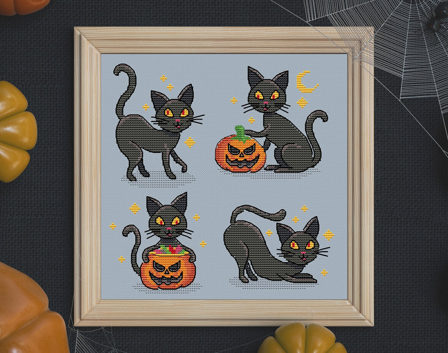 Four cats - PDF Cross Stitch Pattern