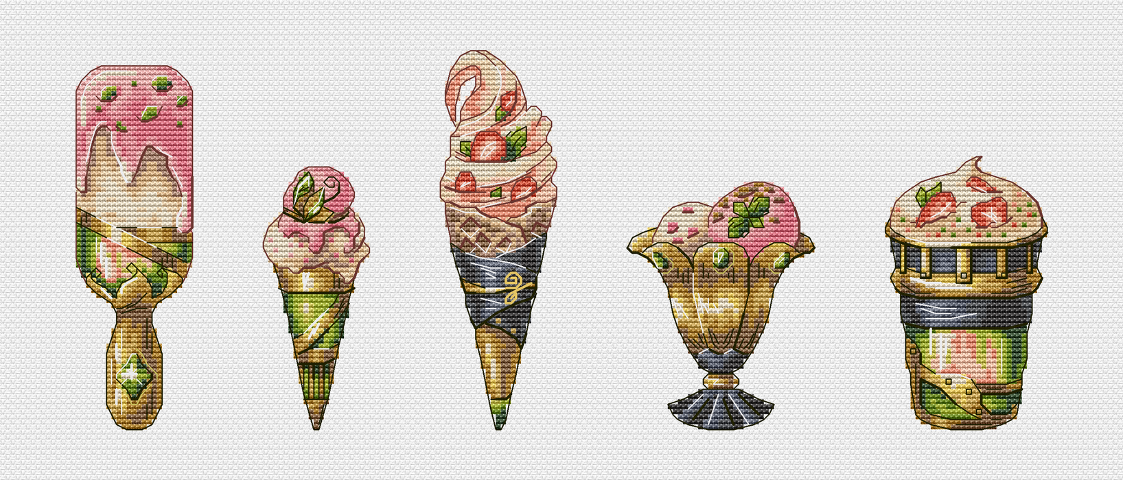 Ice Cream - PDF Cross Stitch Pattern