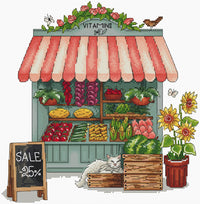 A Vegetable Store - PDF Cross Stitch Pattern