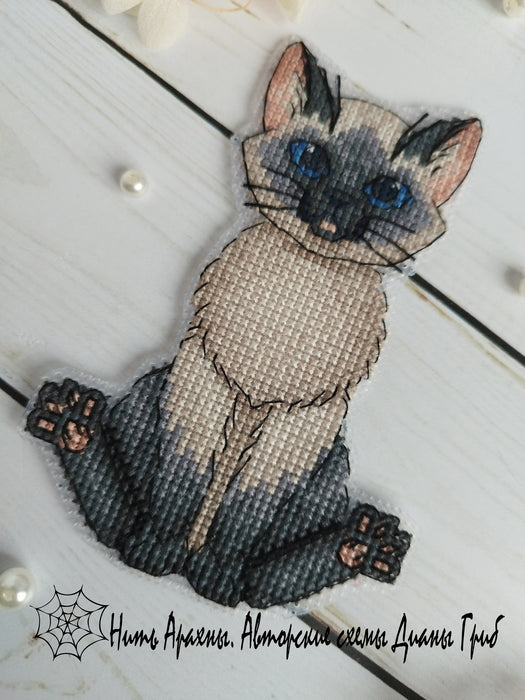 Thai cat with costumes - PDF Cross Stitch Pattern