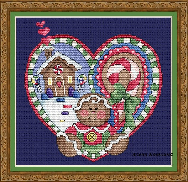 New Year's gingerbread №1 - PDF Cross Stitch Pattern