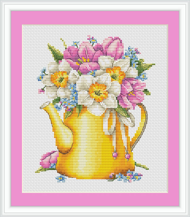 Yellow Teapot - PDF Cross Stitch Pattern