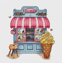 Ice Cream Stand - PDF Cross Stitch Pattern