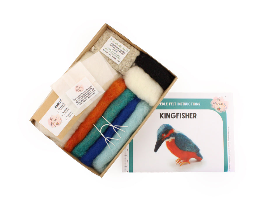 Felting Kit - Kingfisher Needle Felt Kit