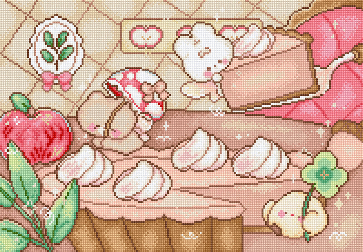 Pumpkin Pie Chase L10-013 Counted Cross Stitch Kit