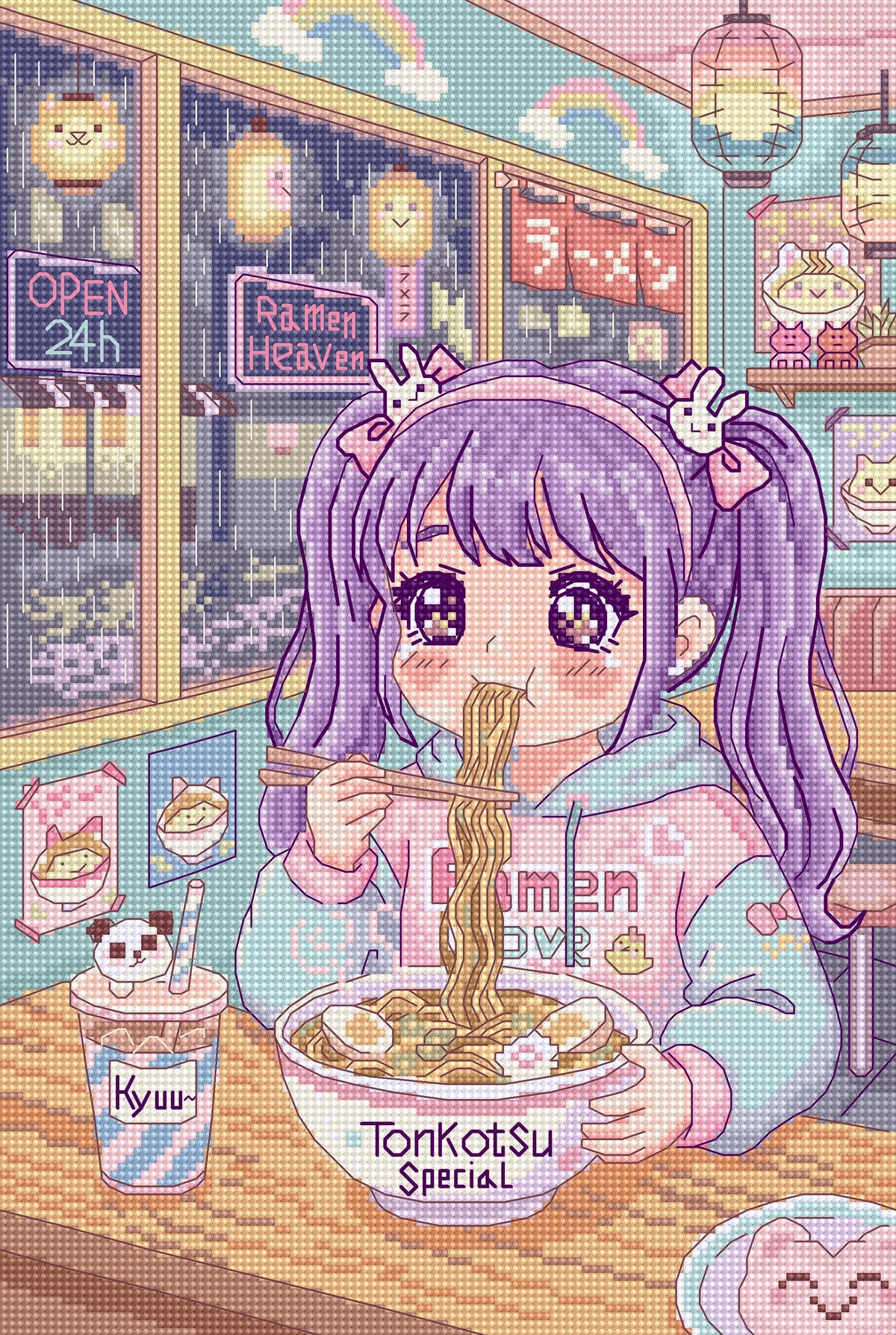 Ramen Day L10-016 Counted Cross Stitch Kit