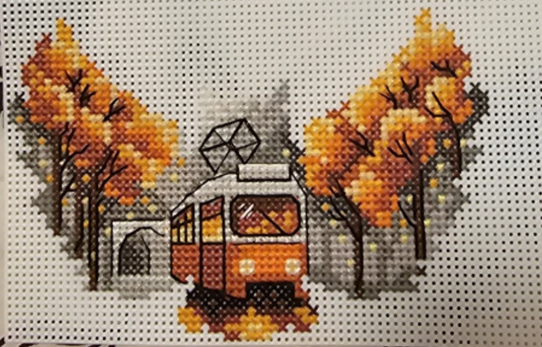 Autumn Tram - PDF Cross Stitch Pattern