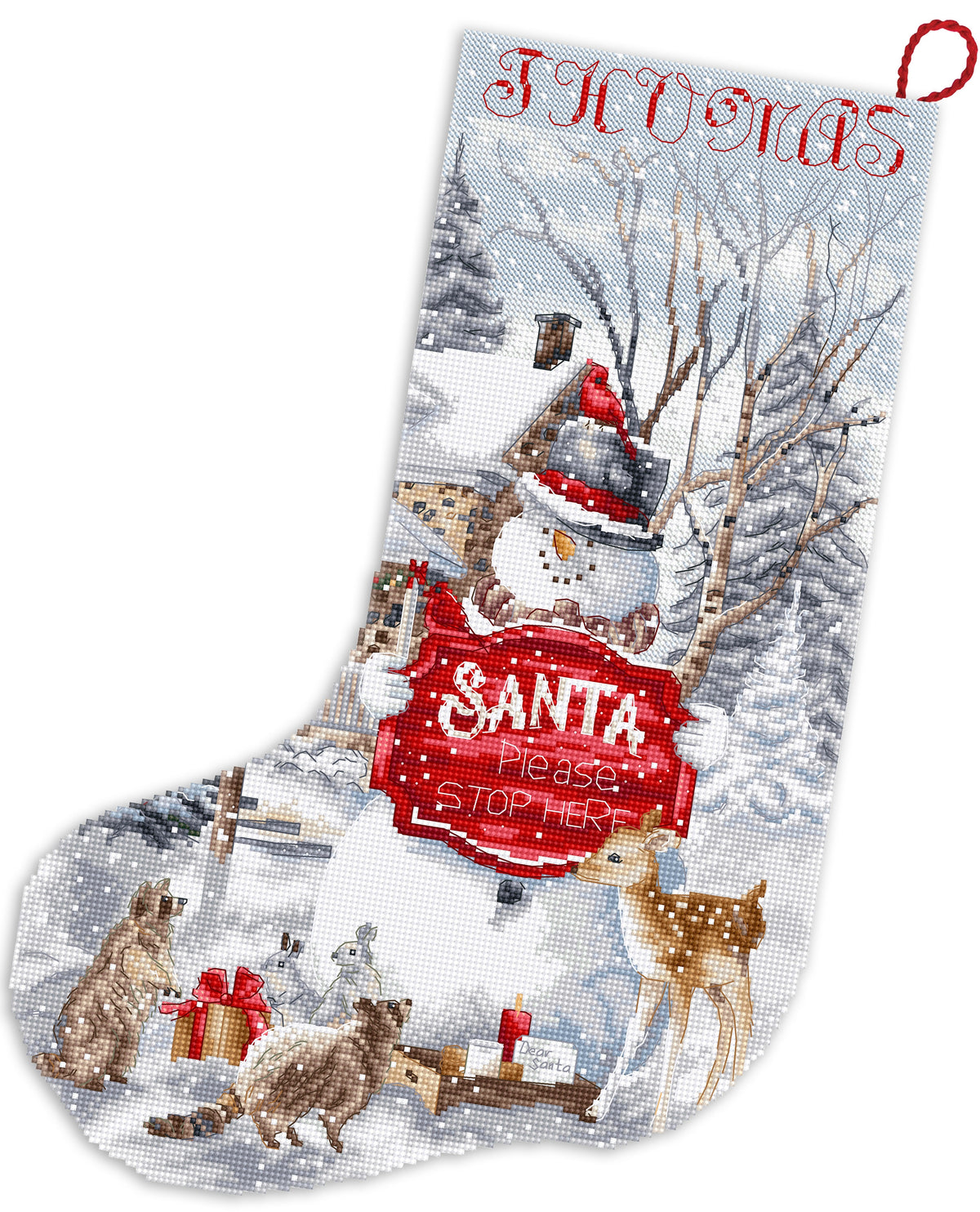 Please stop here Stocking L9999 Counted Cross Stitch Kit